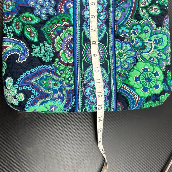 Vera Bradley Blue Rhapsody D Handle 2009 Holiday Tote Blue Green NO STRAP - Picture 11 of 12
